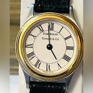 Women's Tiffany and Co. Vintage portfolio watch--new battery, original box